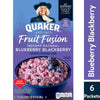 Quaker Instant Oatmeal, Fruit Fusion Blueberry Blackberry, 8.4 Oz, 6 Packets