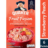 Quaker Instant Oatmeal, Fruit Fusion Strawberry Peach, 8.4 Oz, 6 Packets