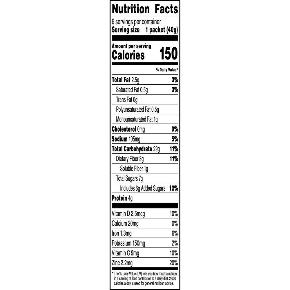 Quaker Instant Oatmeal, Fruit Fusion Strawberry Peach, 8.4 Oz, 6 Packets