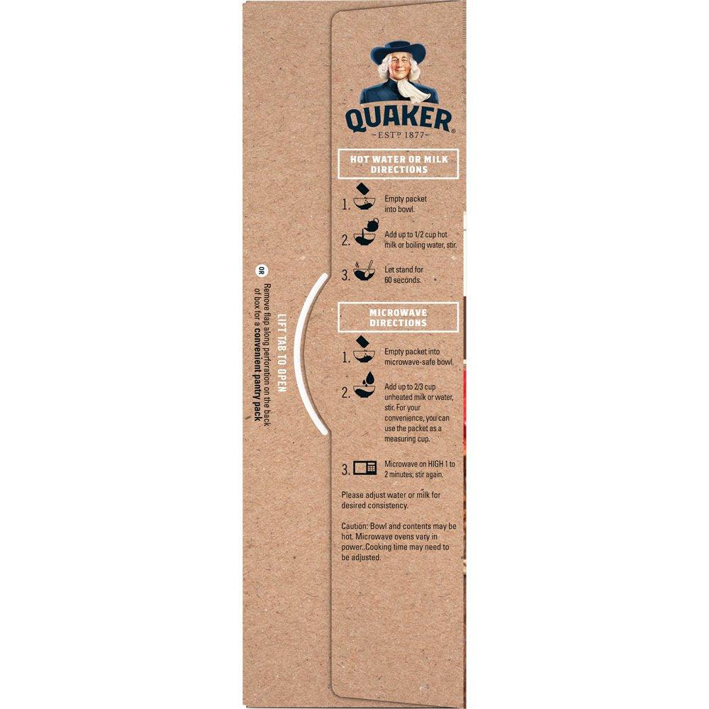 Quaker, Instant Oatmeal, Gluten Free, Maple & Brown Sugar, 1.51 Oz, 8 Packets