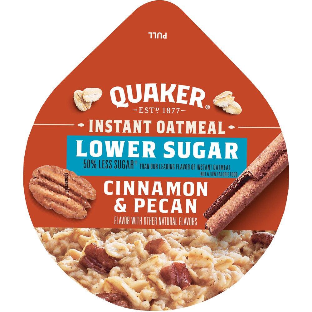 Quaker, Instant Oatmeal, Low Sugar, Cinnamon & Pecan, 1.41 Oz