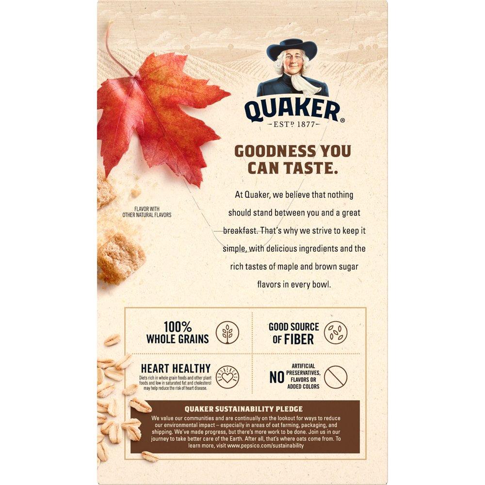 Quaker Instant Oatmeal, Maple Brown Sugar, 12.1 Oz, 8 Packets