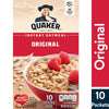 Quaker Instant Oatmeal, Regular, 9.8 Oz, 10 Packets