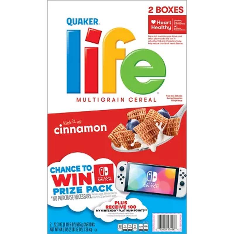 Quaker Life Multi-Grain Cereal, Cinnamon (42.6 Oz., 2 Pk.)