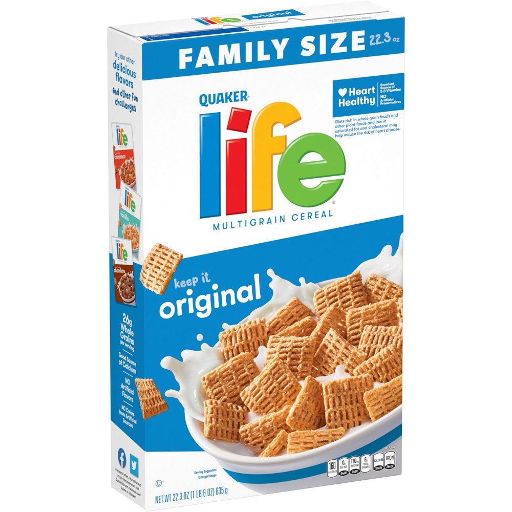 Quaker Life Multigrain Cereal Original, Family Size, 22.3 Oz