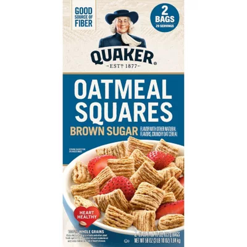 Quaker Oatmeal Squares, Brown Sugar (29 Oz., 2 Pk.)