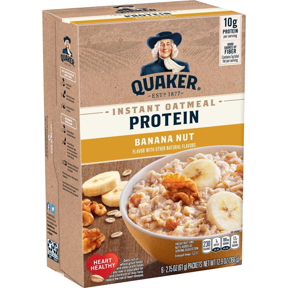 Quaker Select Starts Protein Instant Oatmeal Banana Nut 2.15 Oz 6 Count