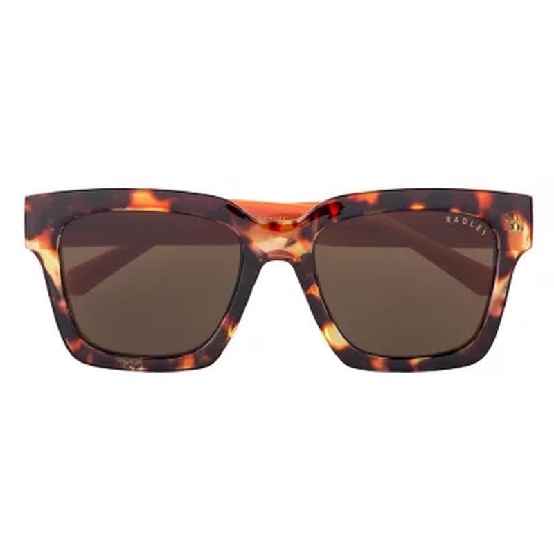 Radley London Mina Square Sunglasses, Tortoise & Orange, 102P