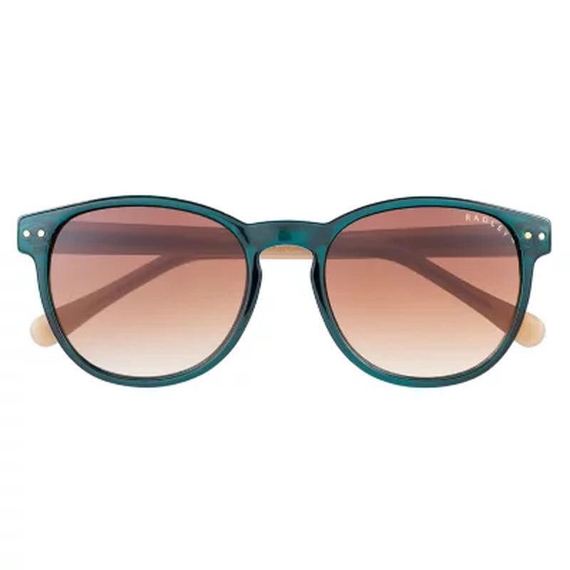 Radley London Una round Sunglasses, Dark Green, 107P