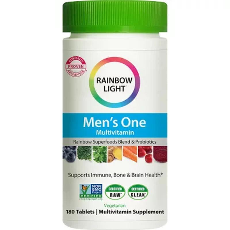 Rainbow Light Men'S One Non-Gmo Project Verified Multivitamin Tablet plus Superfoods & Probiotics (180 Ct.)