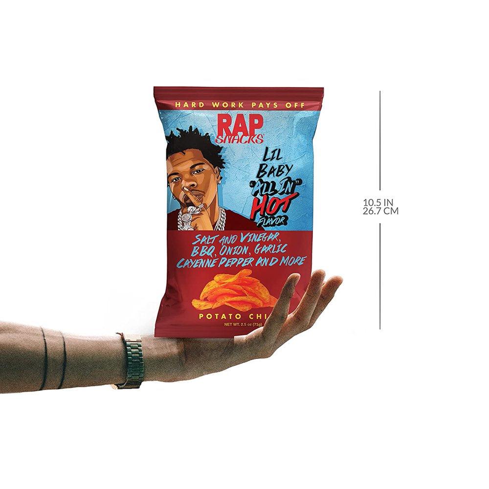 Rap Snacks Lil Baby "All In" Hot Potato Snack Chips, 2.5 Oz Bag