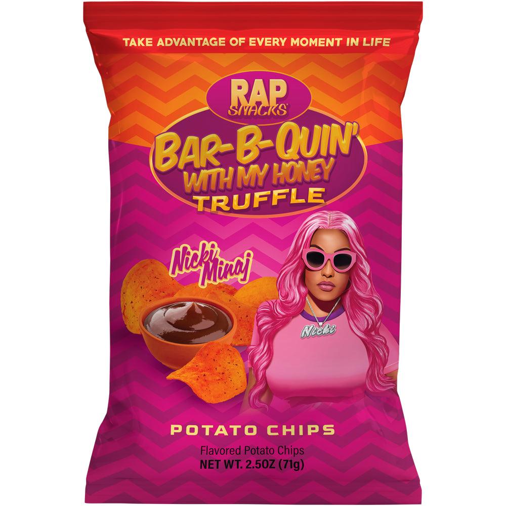 Rap Snacks Nicki Minaj Bar-B-Quin with My Honey Truffle Potato Snack Chips, 2.5 Oz Bag