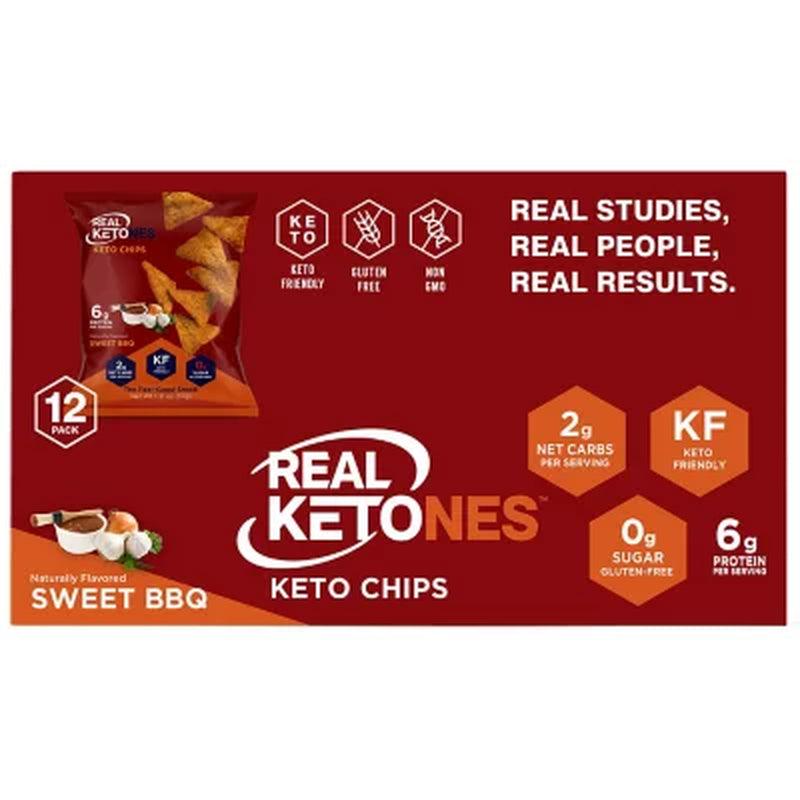 Real Ketones Chips, Sweet BBQ (12 Pk.)