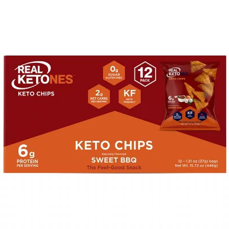 Real Ketones Chips, Sweet BBQ (12 Pk.)