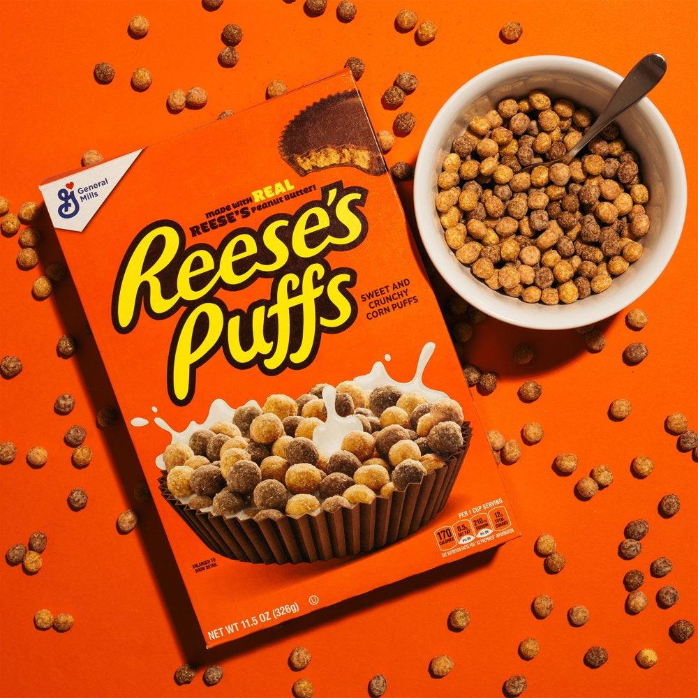 Reese'S Puffs, Chocolatey Peanut Butter Cereal, 11.5 OZ Box