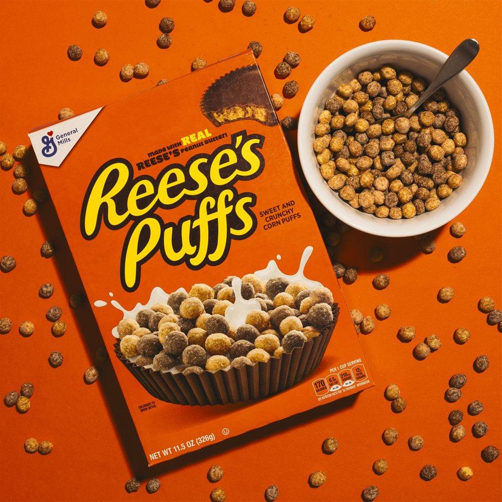 Reese'S Puffs, Chocolatey Peanut Butter Cereal, 31.2 OZ Mega Size Box