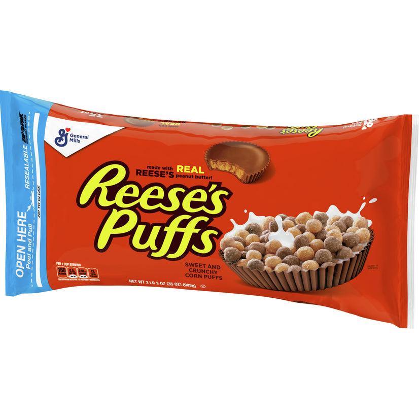 Reese'S Puffs, Chocolatey Peanut Butter Cereal, 35 OZ Resealable Bag