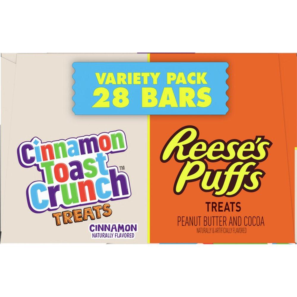 Reese'S Puffs Cinnamon Toast Crunch Cereal Treat Bars Variety Pack, 28 Ct