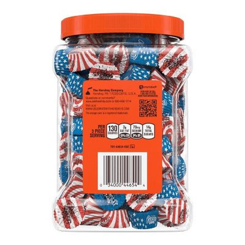 REESE'S Red, White and Blue Miniatures Milk Chocolate Peanut Butter Cups Candy, Bulk Jar (38 Oz.)