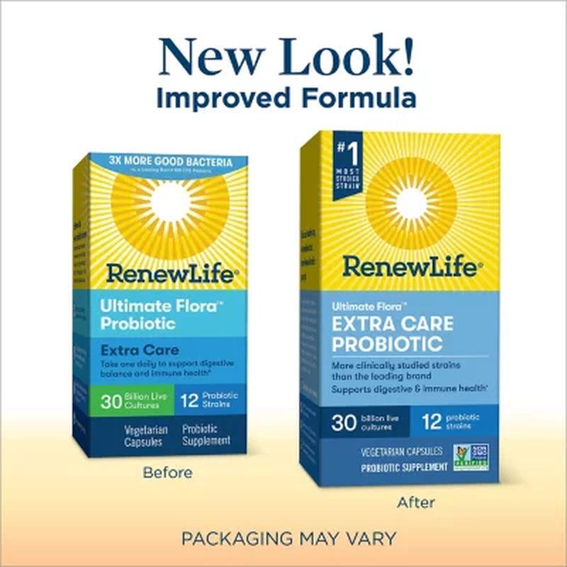 Renew Life Ultimate Flora Probiotic Extra Care, 30 Billion (90 Vegetable Capsules)