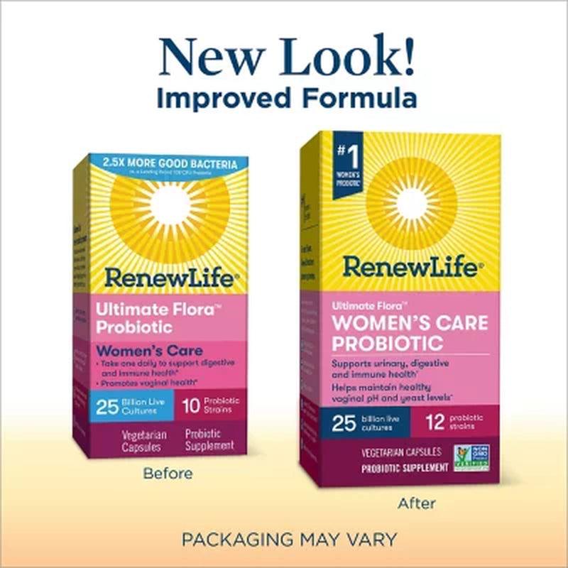 Renew Life Ultimate Flora Probiotic Women'S Daily Care, 25 Billion (90 Vegetable Capsules)