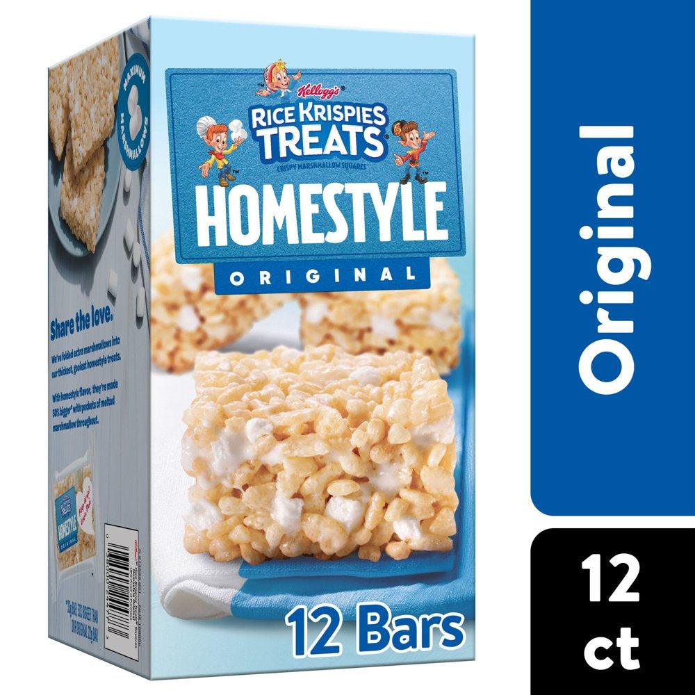 Rice Krispies Treats Homestyle Original Chewy Marshmallow Snack Bars, 13.96 Oz, 12 Count