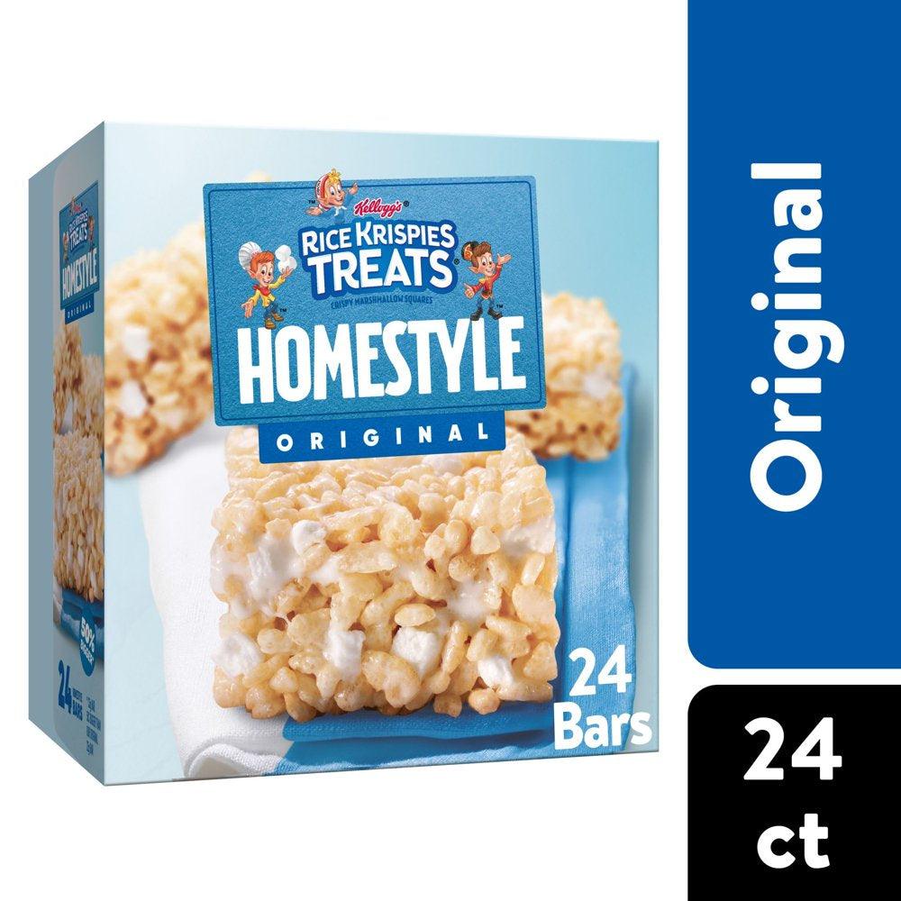 Rice Krispies Treats Homestyle Original Chewy Marshmallow Snack Bars, 27.9 Oz, 24 Count