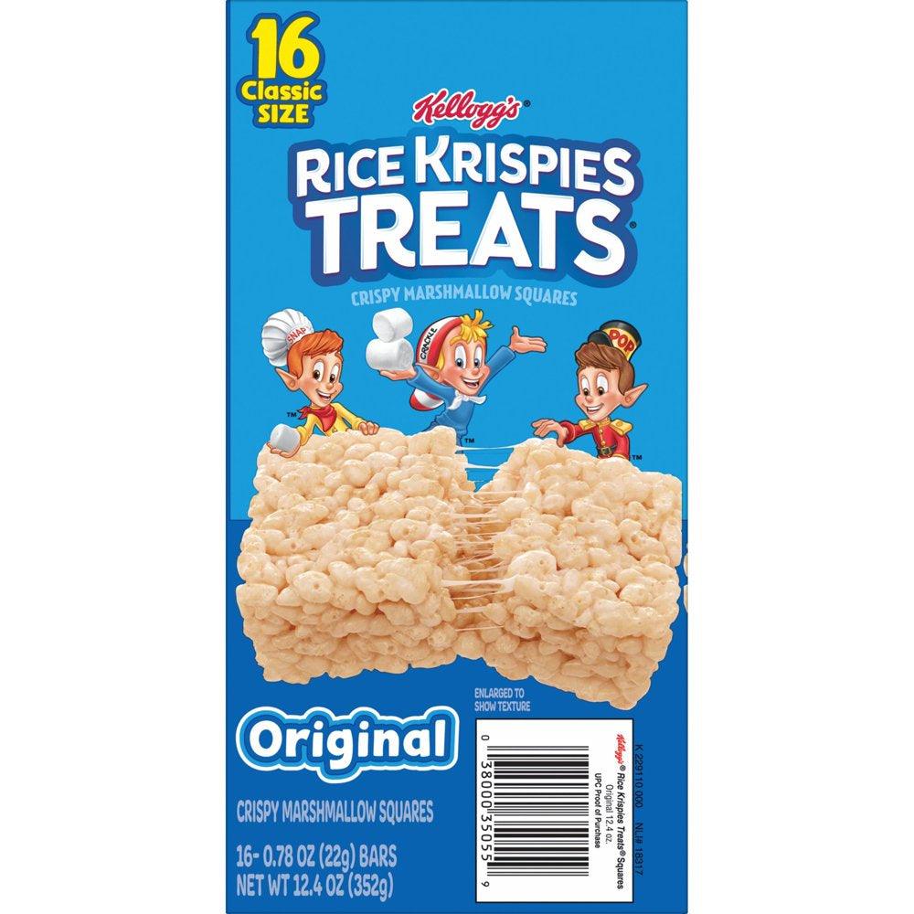 Rice Krispies Treats Original Chewy Crispy Marshmallow Squares, 12.4 Oz, 16 Count