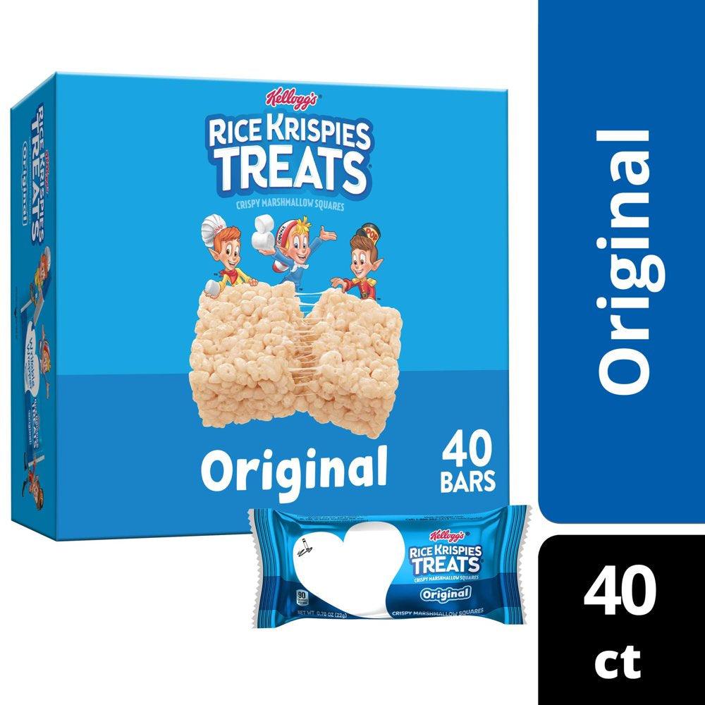 Rice Krispies Treats Original Chewy Crispy Marshmallow Squares, 31.2 Oz, 40 Count