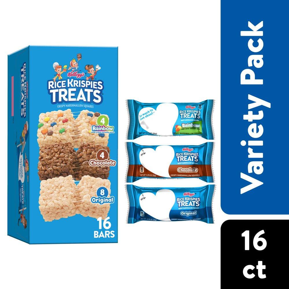 Rice Krispies Treats Variety Pack Chewy Marshmallow Snack Bars, 12.1 Oz, 16 Count