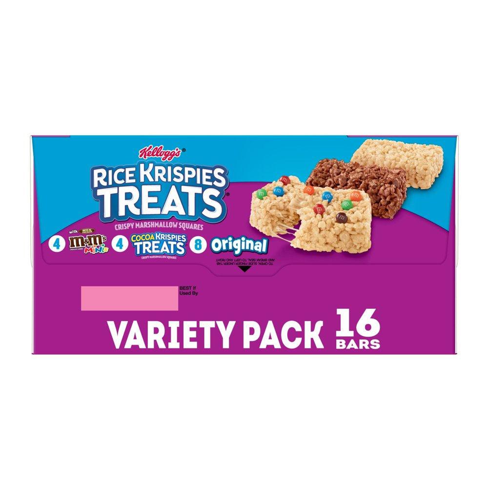 Rice Krispies Treats Variety Pack Chewy Marshmallow Snack Bars, 12.4 Oz, 16 Count