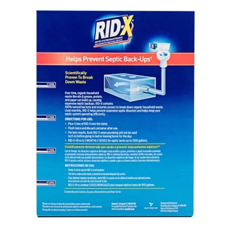 RID-X Septic Tank Treatment Powder, 5 Month Supply (49 Oz.)