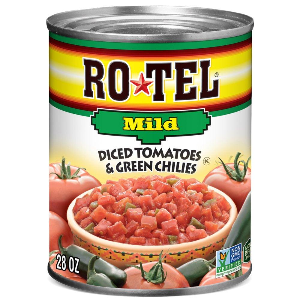 Rotel Mild Diced Tomatoes and Green Chilies, 28 Oz