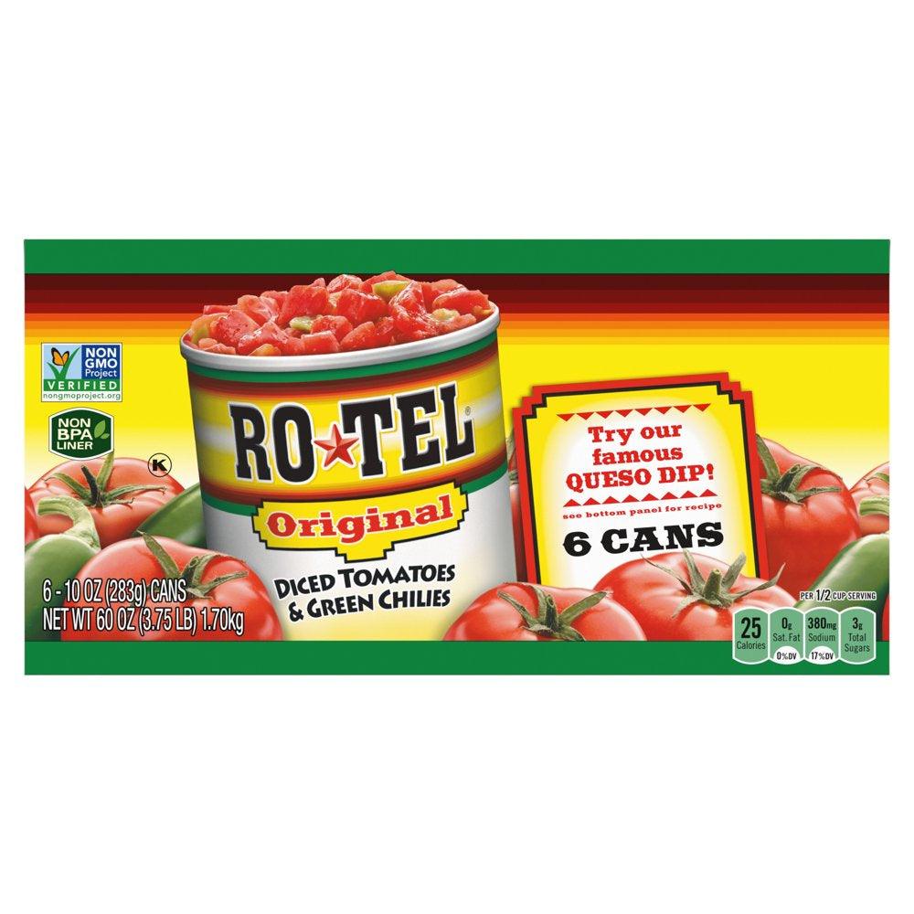 ROTEL Original Diced Tomatoes and Green Chiles, 10 Oz. 6-Ct