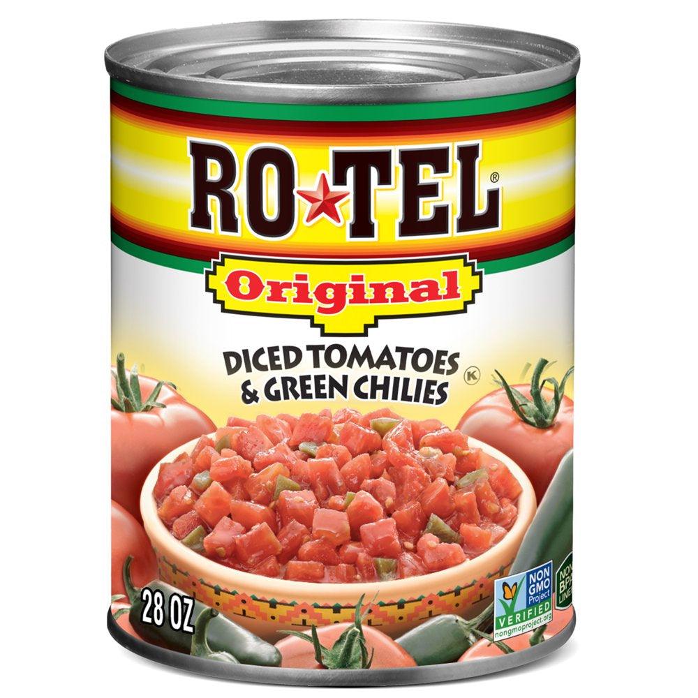 Rotel Original Diced Tomatoes and Green Chilies, 28 Oz.