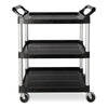 Rubbermaid Commercial Xtra Open Side 3-Shelf Utility Cart