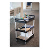 Rubbermaid Commercial Xtra Open Side 3-Shelf Utility Cart