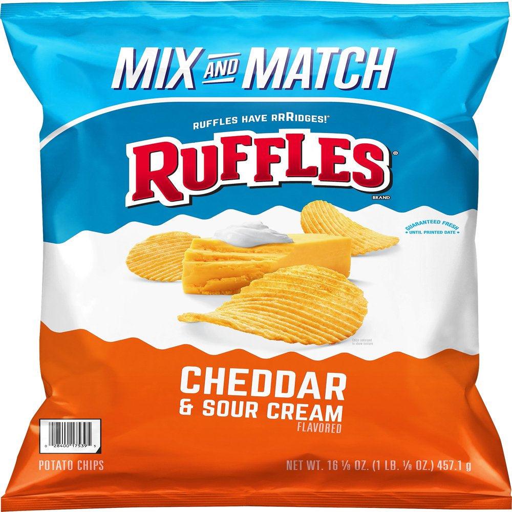 Ruffles Cheddar & Sour Cream Potato Chips, 16.125 Oz