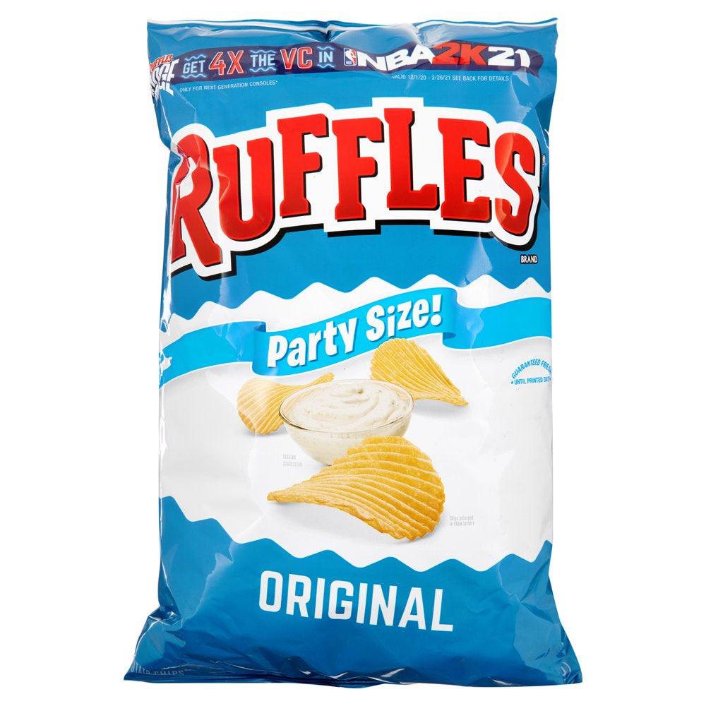 Ruffles Original Potato Chips, Party Size, 13.5 Oz Bag