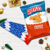 Ruffles Potato Chips Cheddar & Sour Cream Flavored 8 Oz and Scarf Holiday Bundle