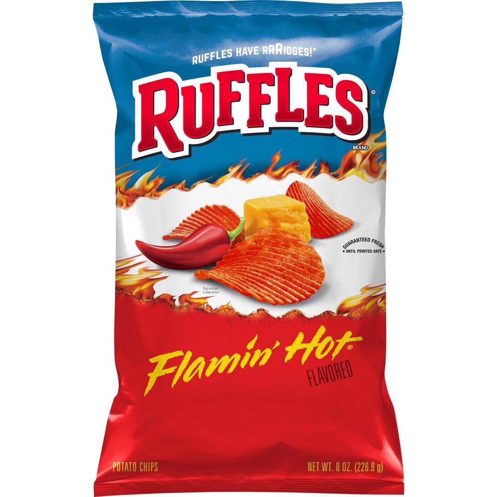 Ruffles Potato Chips Flamin' Hot Flavored 8.0 Oz