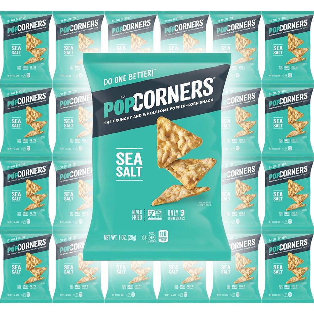 Salt of the Earth, Crispy and Crunchy Popped Corn Chips, Gluten-Free Snack, 1Oz Bag (Pack of 24, Total of 24 Oz)