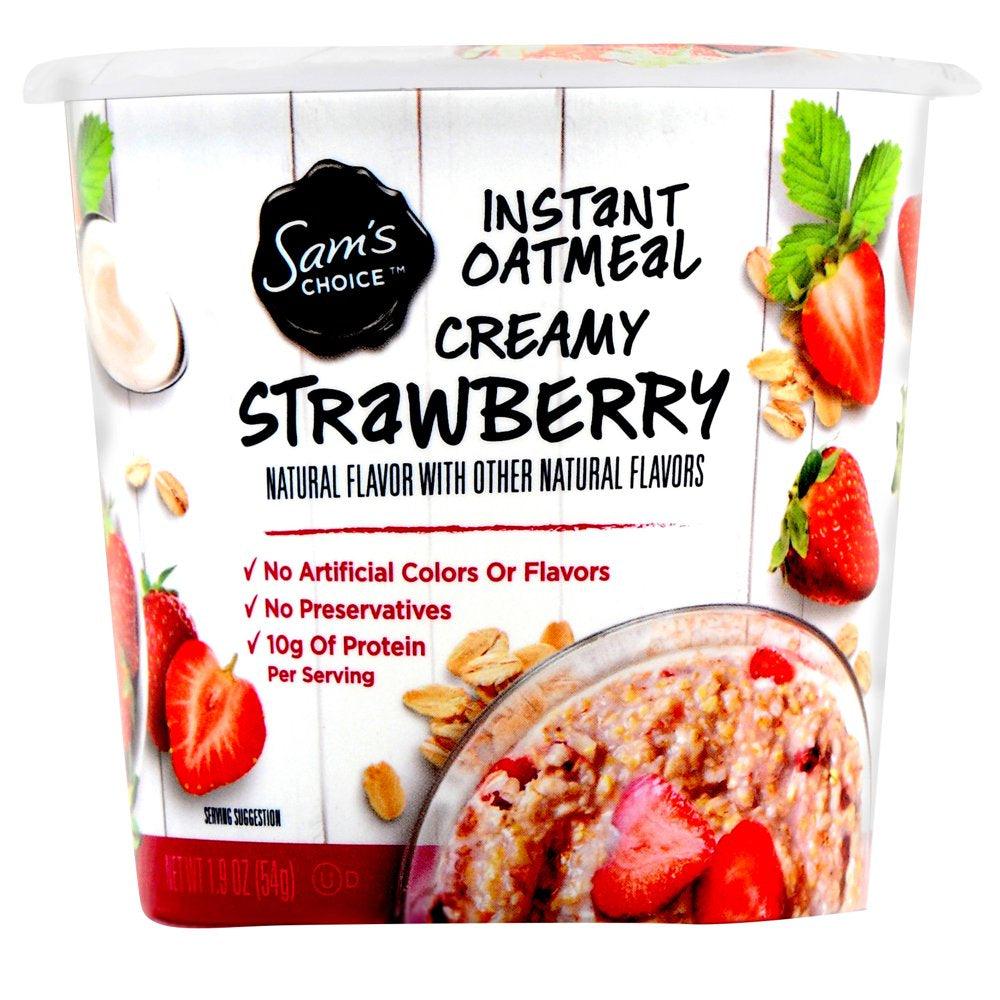 Sam'S Choice, Instant Oatmeal, Creamy Strawberry, 1.9 Oz