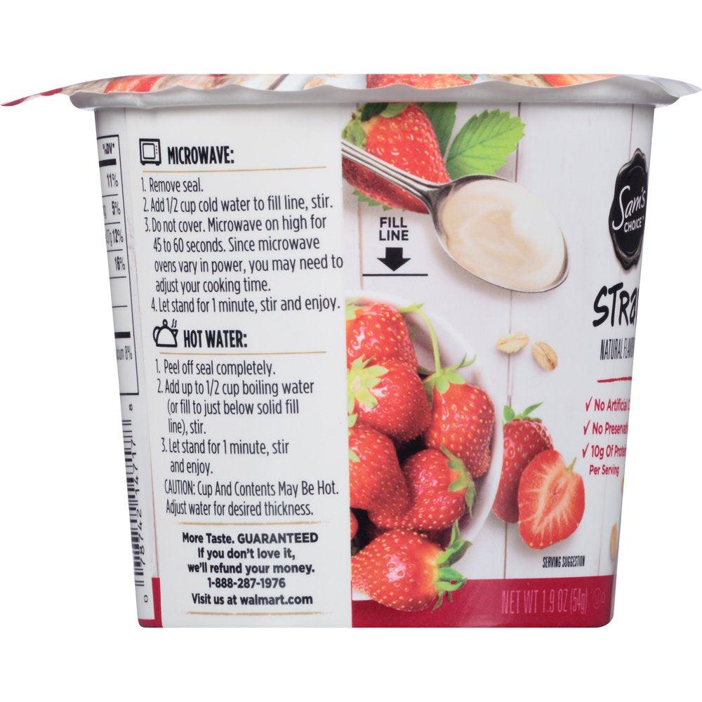 Sam'S Choice, Instant Oatmeal, Creamy Strawberry, 1.9 Oz