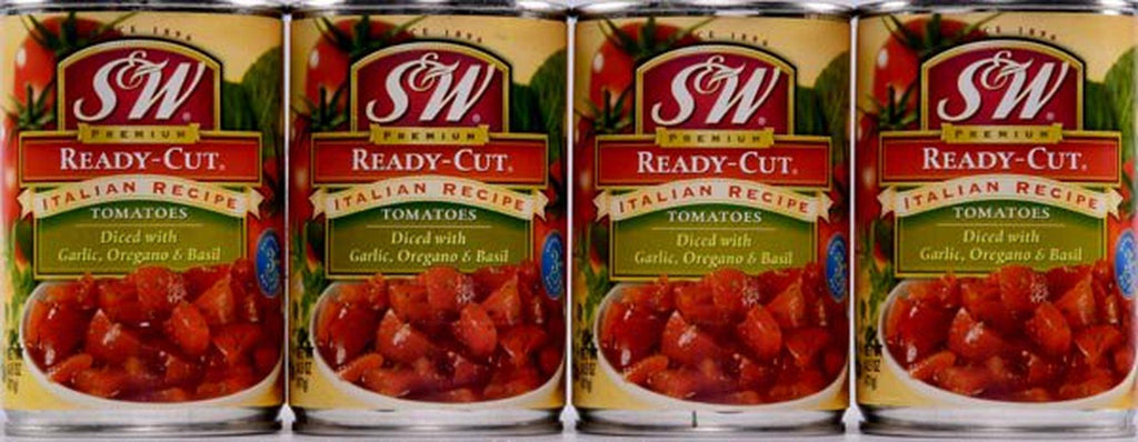 S&W Italian Recipe Canned Diced Tomatoes, 14.5 Oz Can