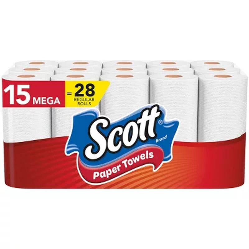 Scott Choose-A-Sheet Paper Towels, Mega Rolls (102 Sheets/Roll, 15 Rolls)