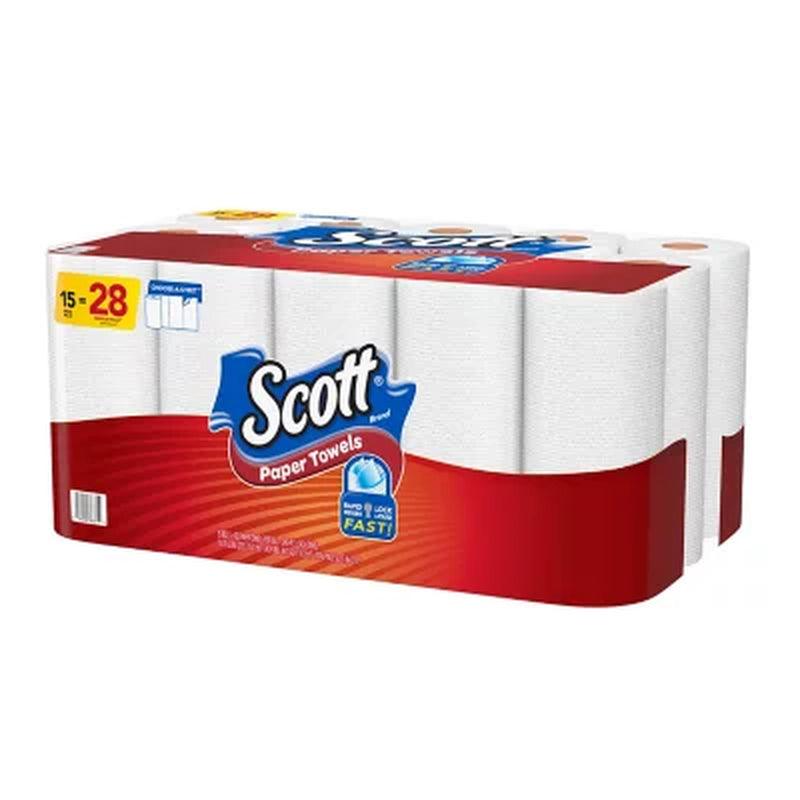 Scott Choose-A-Sheet Paper Towels, Mega Rolls (102 Sheets/Roll, 15 Rolls)