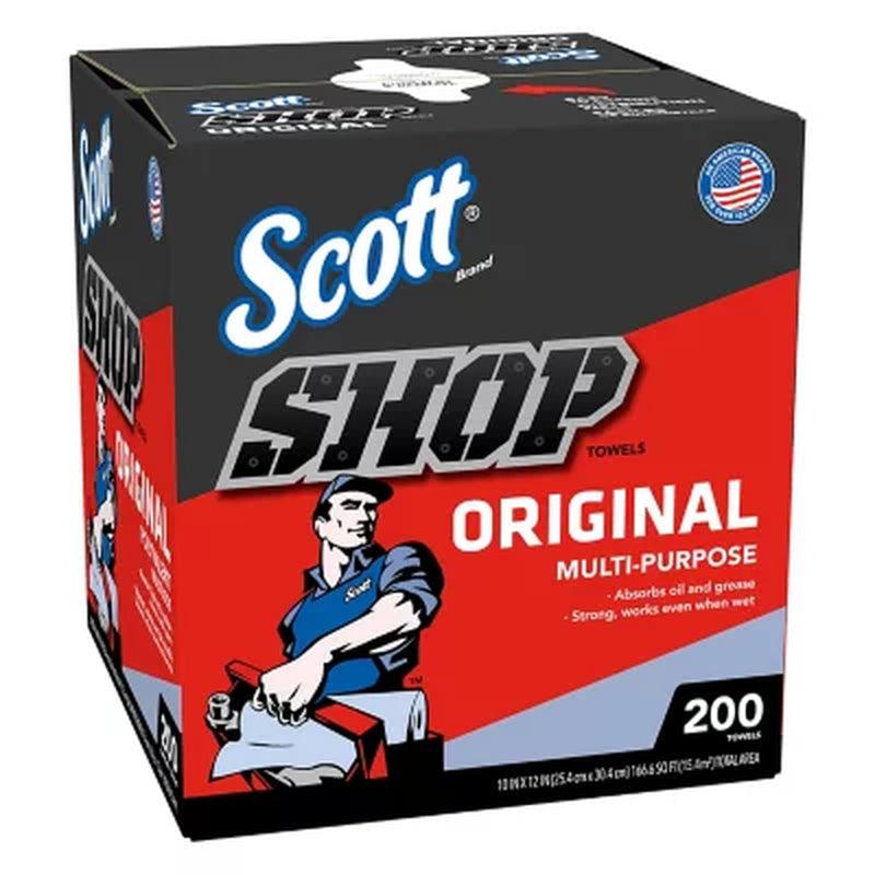 Scott Shop Towels Original, Pop-Up Dispenser Box (200 Sheets/Box)