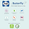 Sealy Butterfly Breathable Knit Crib and Toddler Bed Mattress