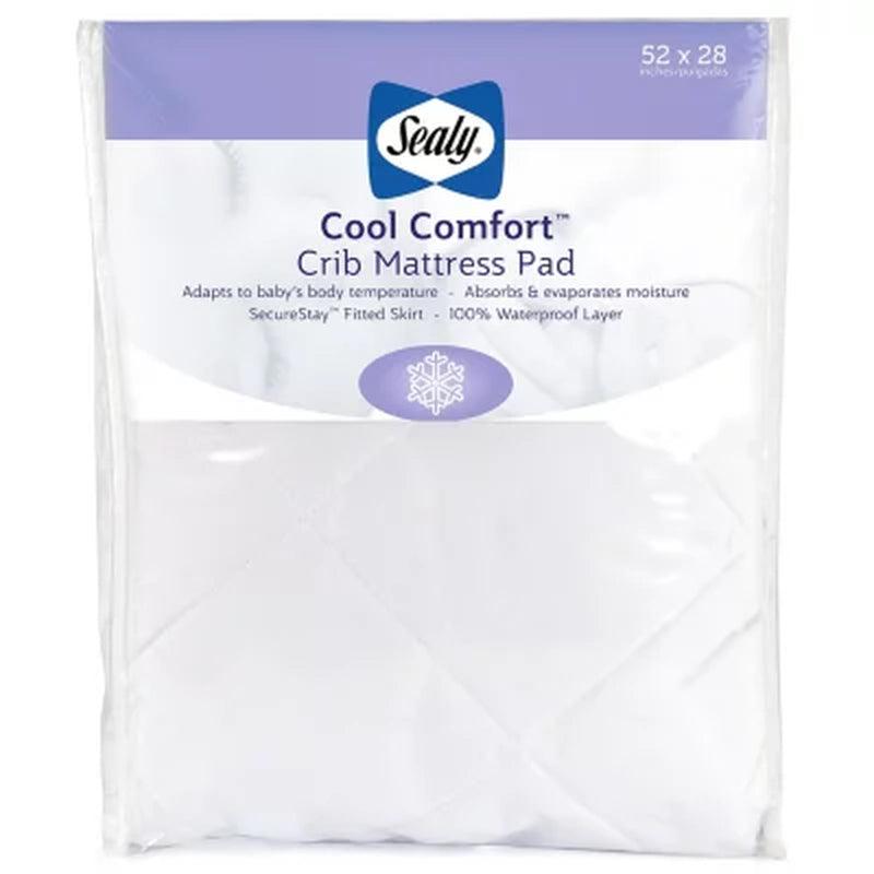 Sealy Cool Comfort Waterproof Infant/Toddler Crib Mattress Pad (52" X 28" X 8.5")